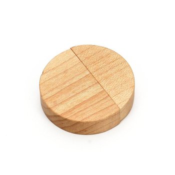 圓形造型木製隨身碟_1